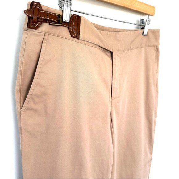 Ralph Lauren Chinos Classic Flat-Front Design, High-rise, Straight Leg, Cotton - Picture 4 of 14